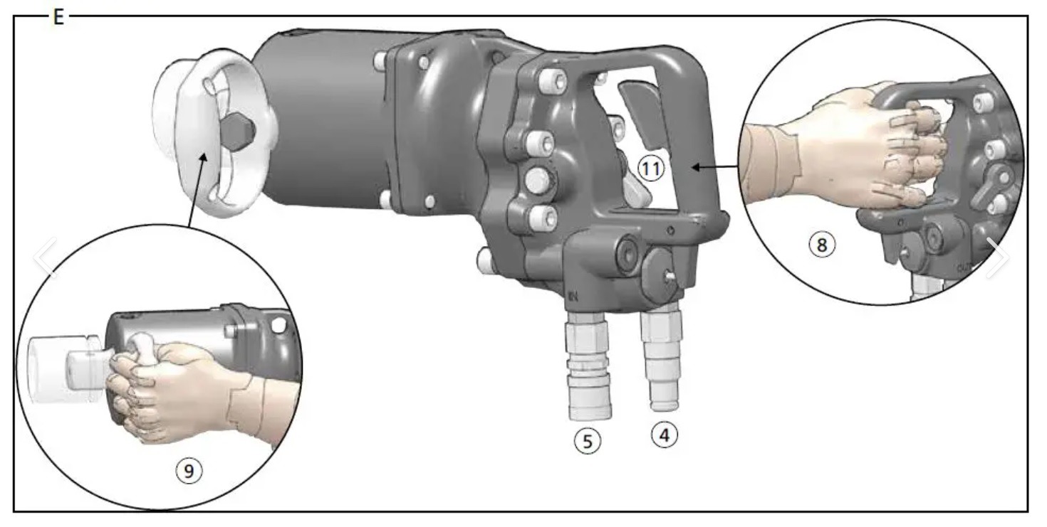 IW-24 Stanley hydraulic impact wrench — landscape product view
