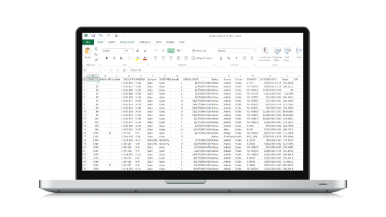 Create reports and export data