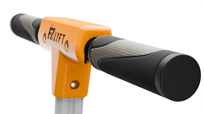 EZLyft ergonomic rubber grip close-up showing anti-slip texture detail