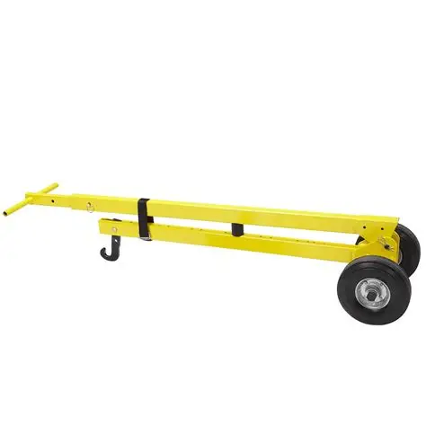MagDolly Lite fully folded and collapsed — compact storage configuration for utility truck