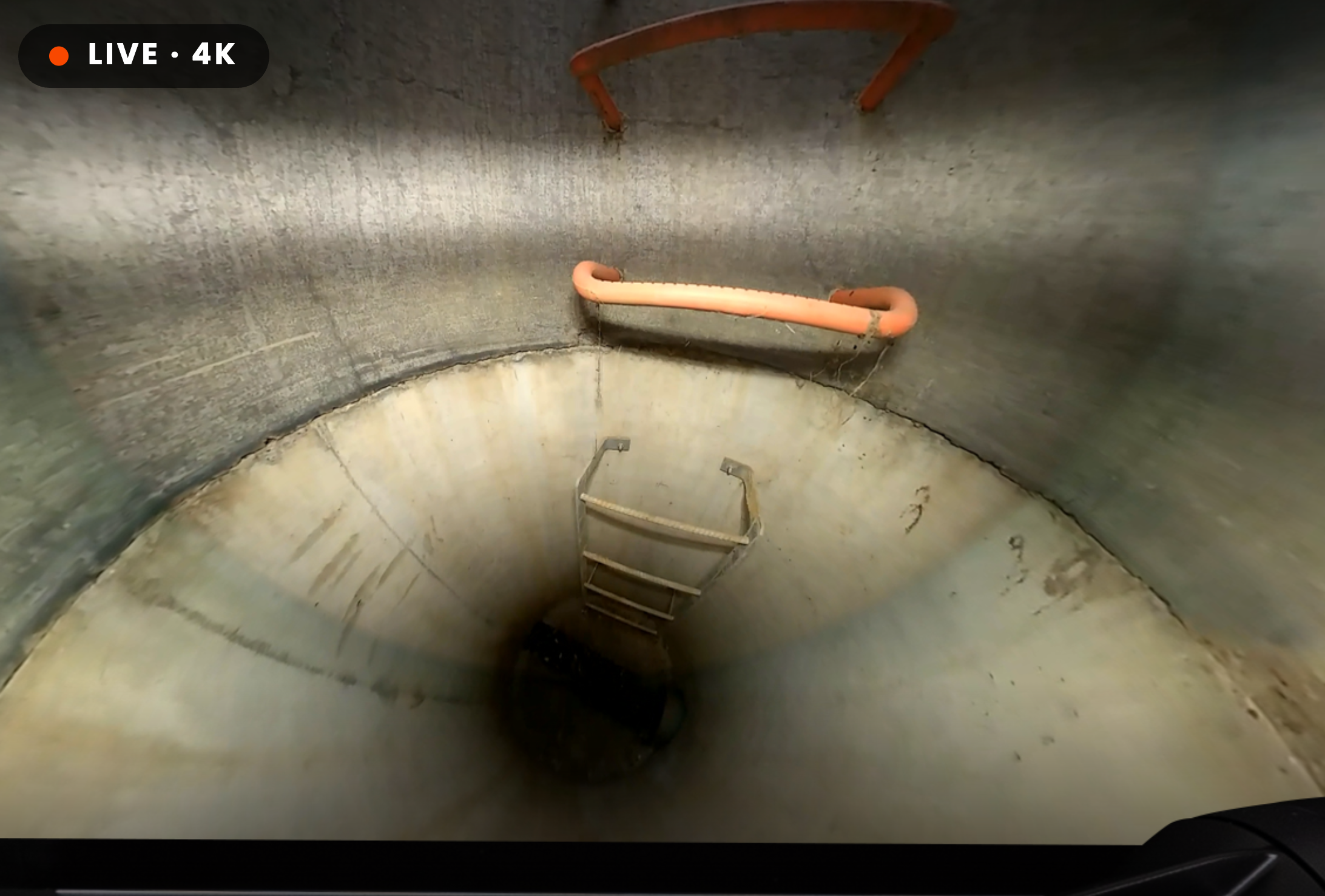 Live 4K panoramic manhole view captured by the RV-MAX 360S
