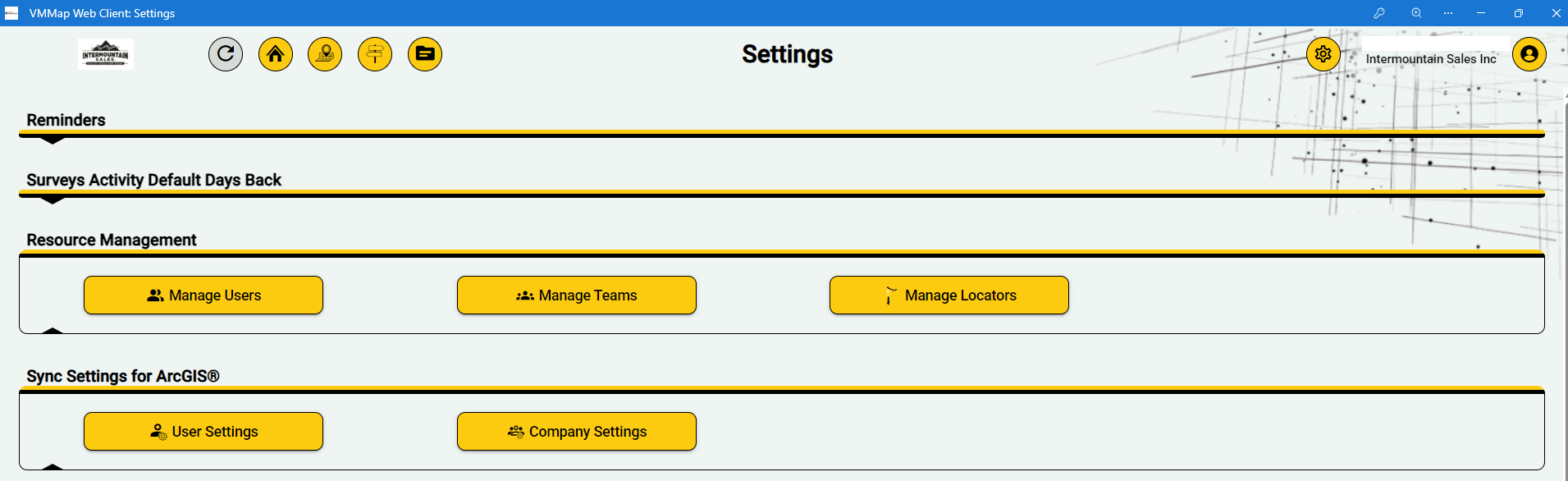 VMMap Pro admin page showing multi-user Teams and role-based permissions