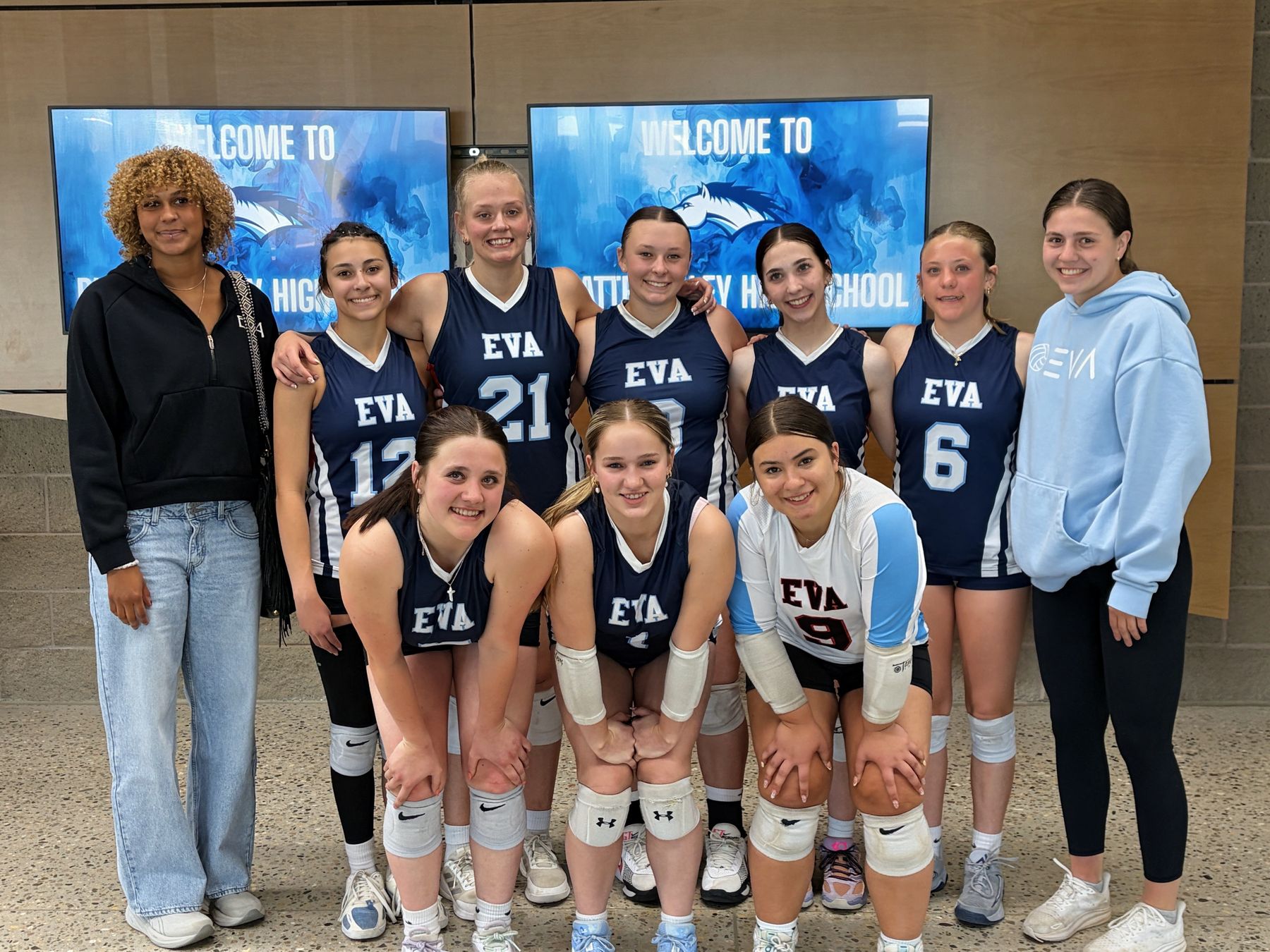 EVA players and coaches at Platte Valley High School